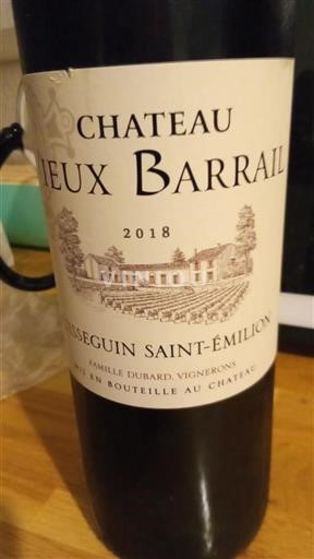Bordeaux Lussac-saint-émilion Château Vieux Barrail 2018