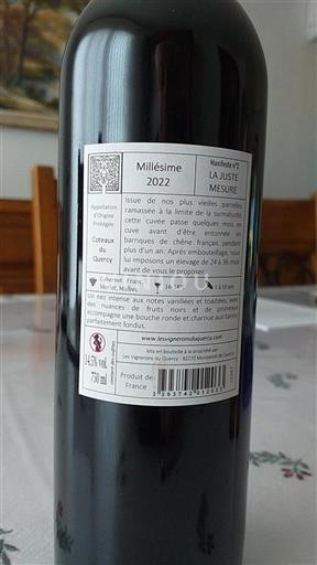 Zuidwest-Frankrijk Coteaux-du-Quercy Les Vignerons du Quercy La Juste Mesure 2022