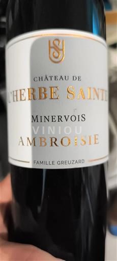 Languedoc Minervois Château L'Herbe Sainte Ambroisie 2020