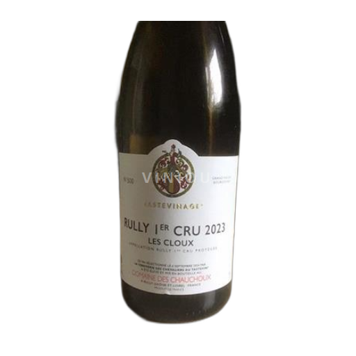 Vin Blanc sec Les Cloux Domaine Des Chauchoux 2023 France Bourgogne Rully AOC Premier Cru