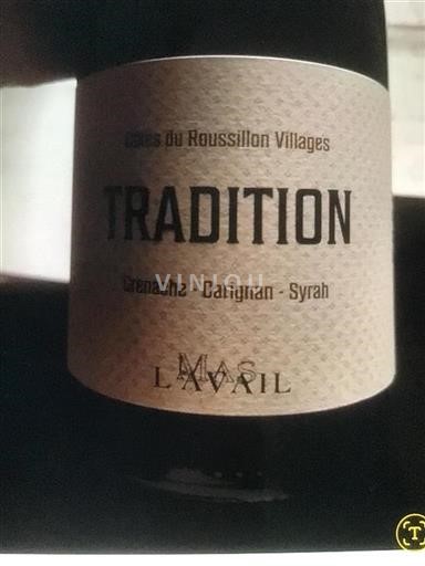 Roussillon Côtes du Roussillon Villages Mas Lavail Tradition Icke årgångsbetecknad