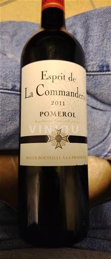 Bordeaux Pomerol La Commanderie Esprit de La Commanderie 2011