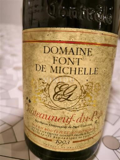 Rhônen laakso Châteauneuf-du-Pape Domaine Font de Michelle 1993