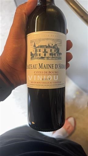 Bordeaux Côtes-de-bourg Château Maine Arman 2018