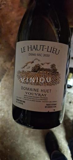 Vin Blanc demi-sec Le Haut-Lieu Demi-Sec Domaine Huet 2020 France Vallée de la Loire Vouvray AOC