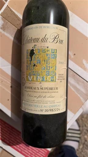 Bordeaux Bordeaux supérieur Château Bru 2002