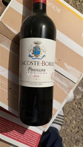 Bordeaux Pauillac Château Grand-Puy-Lacoste Lacoste-Borie 2018
