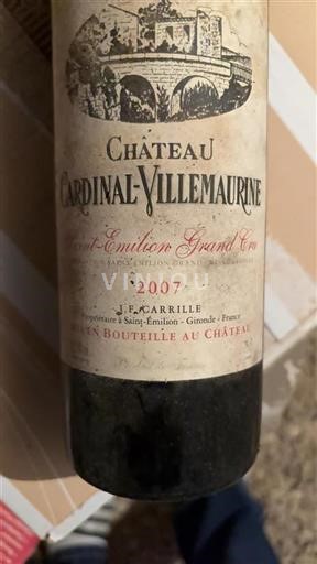 Bordeaux Saint-Émilion Grand Cru Grand Cru Château Cardinal-Villemaurine 2007