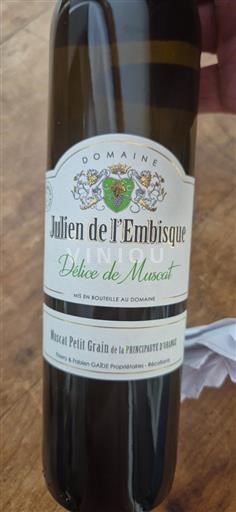 Provenza, bassa valle del Rodano, Corsica Principato d'Orange Domaine Julien de l'Embisque Délice de Muscat 2024
