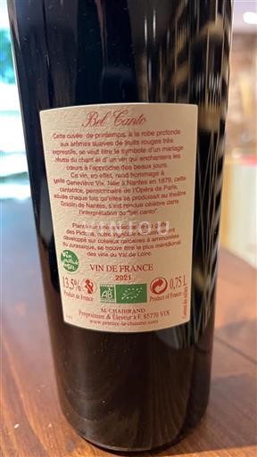 Loire Valley Unspecified Prieuré La Chaume Bel Canto 2021