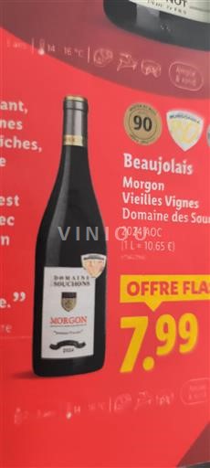 Vin Rouge sec Vieilles Vignes Domaine Des Souchons 2024 France Beaujolais Morgon AOC