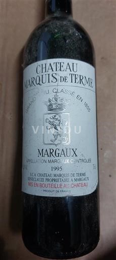 Bordeaux Margaux Grand Cru Château Marquis de Terme 1995