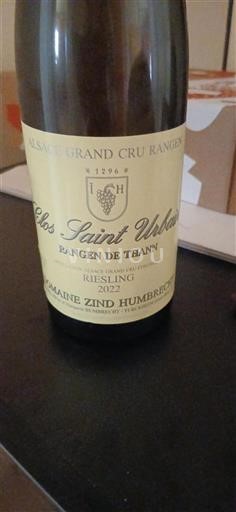 Alsazia Non specificato Grand Cru Domaine Zind Humbrecht Clos Saint Urbain 2022