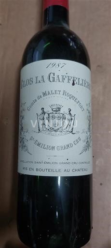 Bordeaux Saint-Émilion Grand Cru Grand Cru Clos La Gaffelière 1987