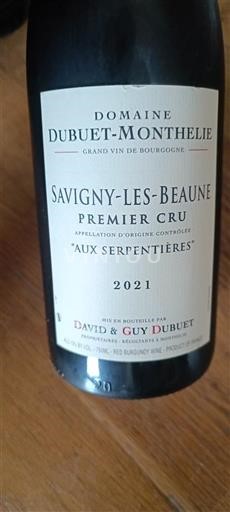 Burgundsko Savigny-lès-Beaune Premier Cru Dubuet-Monthelie Aux Serpentières 2021