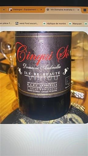 Corse Île de Beauté Domaine Andriella Cinqui So 2019