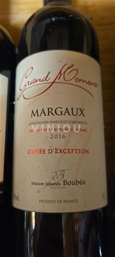 Bordeaux Margaux Maison Johanès Boubée d'Exception 2016