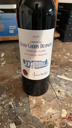 Bordeaux Saint-Émilion Grand Cru Grand Cru Château Grand Corbin-Despagne 2020