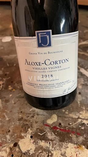 Bourgogne Aloxe-Corton Domaine Françoise Jeanniard Vieilles Vignes 2018