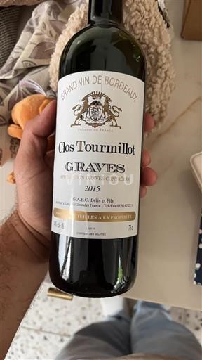 Bordeaux Graves Clos Tourmillot 2015