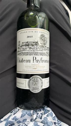 Bordeaux Côtes-de-Bordeaux Château Puyfromage 2015