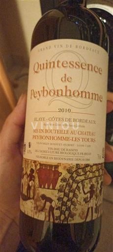 Bordeaux Blaye-côtes-de-bordeaux Peybonhomme-Les Tours Quintessence de Peybonhomme 2010