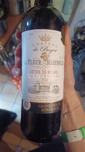 Bordeaux Côtes-de-bourg Château Boyer La Fleur Mazerolle 2016