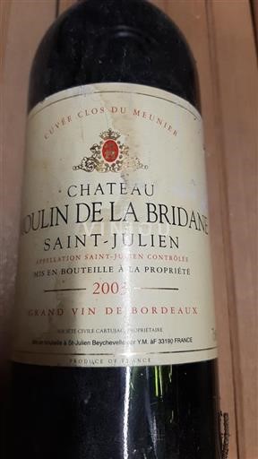 Bordeaux Saint-Julien Château Moulin de la Bridane Clos du Meunier 2003