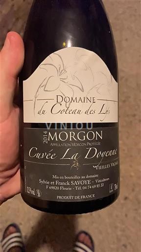 Beaujolais Morgon Domaine Coteau des Lys La Doyenne 2014