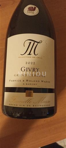 Burgundy Givry Domaine Masse Grand Terroir 2022