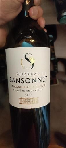 Bordeaux Saint-Émilion Grand Cru Grand Cru Classé Château Sansonnet 2017