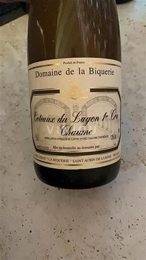 Loire Valley Coteaux du Layon Domaine La Biquerie 2015