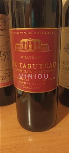 Bordeaux Lussac-saint-émilion Château Tabuteau 2018