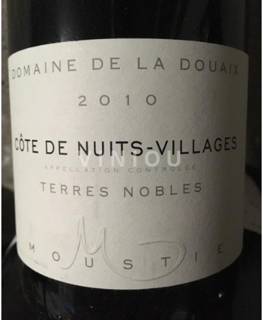 Bourgondië Côte de Nuits Villages Domaine La Douaix Terres nobles 2010