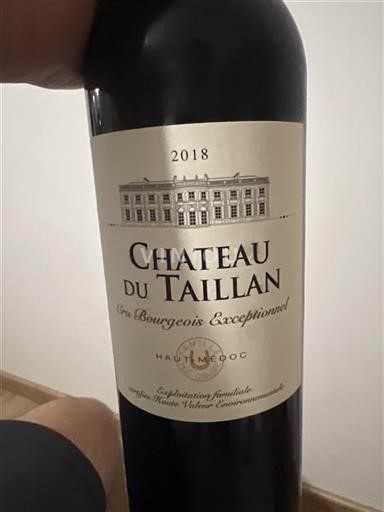 Bordeaux Haut-Médoc Cru Bourgeois Château Taillan 2018