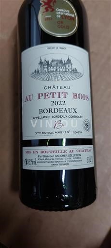 Bordéus Château Petit Bois 2022