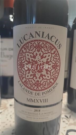 Burdeos Lalande-de-Pomerol Lucaniacus 2018