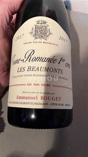 Bourgogne Vosne-romanée Premier Cru Emmanuel Rouget Les Beaumonts 2017