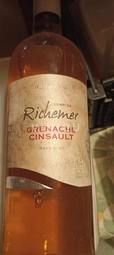 Languedoc og Roussillon Pays d'Oc Richemer Grenache Cinsault Ikke årgangsbestemt