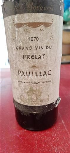 Bordeaux Pauillac La Bergerie Prélat 1970