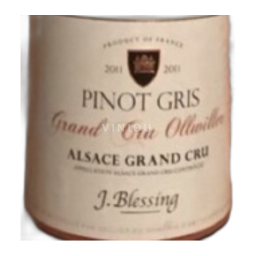 Alsazia Pinot grigio Grand Cru Blessing Grand Cru Ollwiller 2011