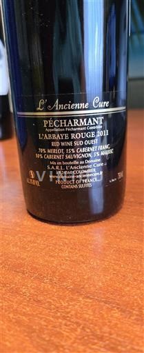 Jugozahod Pécharmant L'Ancienne Cure L'Abbaye Rouge 2011