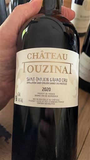 Bordeaux Saint-Émilion Grand Cru Grand Cru Château Touzinat 2020