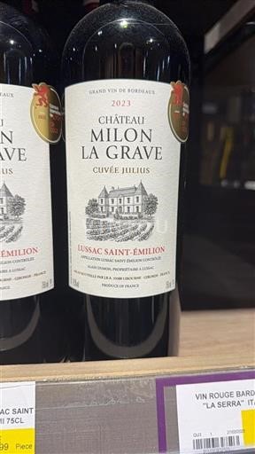 Bordeaux Lussac-Saint-Émilion Château Milon la Grave Julius 2023