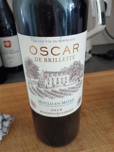 Bordeaux Moulis-en-Médoc Oscar de Brillette 2018