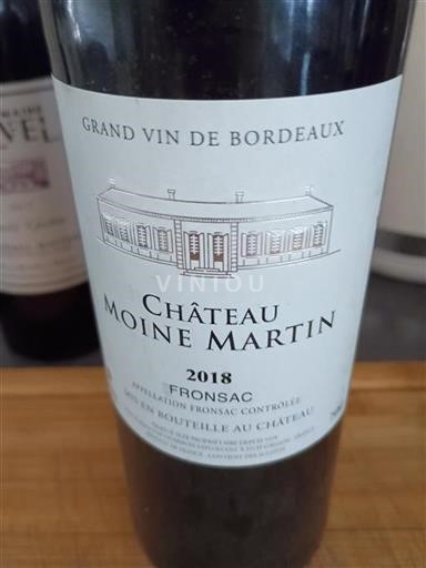 Bordeaux Fronsac Château Moine Martin 2018