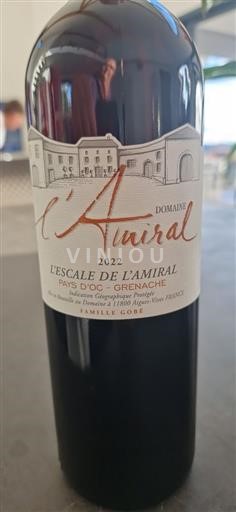 Languedoc in Roussillon Pays d'Oc Domaine L'Amiral L'Escale de l'Amiral 2022