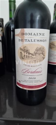 Bordeaux Domaine Talusson 2016