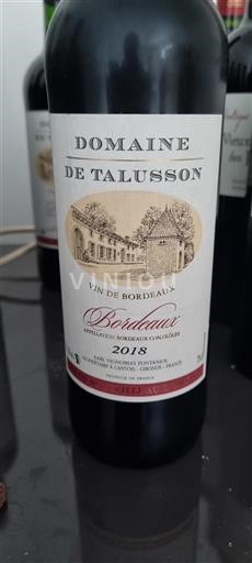 Bordeaux Domaine Talusson 2018