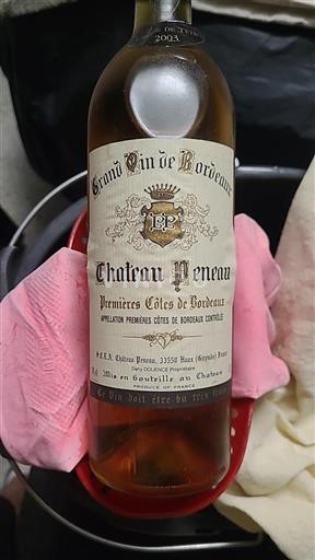 Bordeaux Premières Côtes de Bordeaux Château Peneau 2003